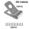 thumbnail image 2 of Cateissary Clips de acero inoxidable resistentes a la oxidación para cercas agrícolas. Pequeños pero resistentes. 100 clips y 100 tornillos. Jardín y Patio, 2 of 4