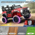 thumbnail image 5 of Farmdex 24V 9AH 2 Seat Ride on Toys Car for Big Kids, 2WD/4WD Swatchable Electric Battery Powered Toys Car with 4x100W Powerful Motor, Remote Control, Bluetooth Music, LED Lights, Red, 5 of 8
