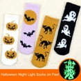 thumbnail image 2 of DJN Halloween Socks Compression Socks for Women Halloween Socks Fuzzy Socks Novelty Pumpkin Bat Stocking Long Cotton Fall Stocking Happy Halloween Gifts for Adult Men Women Spandex White One Size, 2 of 6