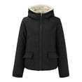 thumbnail image 6 of Tiqkatyck Womens Long Sleeve Tops Clearance Women Fashion Hooded Sleeveless Sweater Vest Blouse Shirts Coats For Women Sweatshirt Womens Clothes Coats For Women Black, 6 of 9