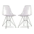 thumbnail image 6 of Aron Living Tower 17" Plastic and Chrome Steel Dining Chairs in Clear (Set of 2), 6 of 6