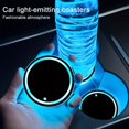 thumbnail image 2 of Posavasos para coche con luz LED de neón, posavasos recargable por USB, resistente al agua, accesorios interiores para coche, decoración para coche, 2 of 5