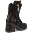 thumbnail image 3 of Replay Firestar Women's Lace Up Leather Ankle Boot With Side Zip In Black Size 7, 3 of 6