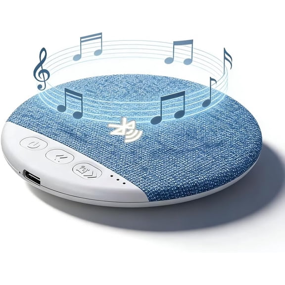 Bluetooth Pillow Speaker for Sleeping, Under Pillow Speaker Bluetooth with White Noise, Ultra Slim Blue-Tooth 5.4 Bedside Speaker for Side Sleepers, Bone Conduction Sound Design, Blue