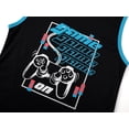 thumbnail image 3 of Beezizac Boys Pajamas Black & Blue Gamer 2-Piece Tank Top & Shorts Sleeve PJ Set Cozy Kid Summer Sleepwear Size 12, 3 of 7