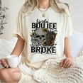thumbnail image 4 of Kinda Boujee Kinda Broke Graphic T-Shirt - Funny Skull and Tumbler Tee for Women, Trendy Casual Apparel, Sunflower Leopard Print Design, Humorous Gift, 4 of 7