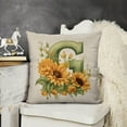 thumbnail image 5 of Monogram Letter G Summer Sunflower Pillow Covers, Floral Decorative Initial 18x18 Inch Throw Pillows for Girls Kids Home Farmhouse Last Name Pillow Case for Sofa Couch Decor, 5 of 5