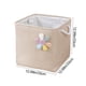 thumbnail image 3 of Cesta de tela plegable para el hogar | Organizador cúbico de 33 x 33 x 33 cm para ropa, juguetes y habitación infantil | Cesto de ropa plegable con asas en gris, caqui y rosa, 3 of 6