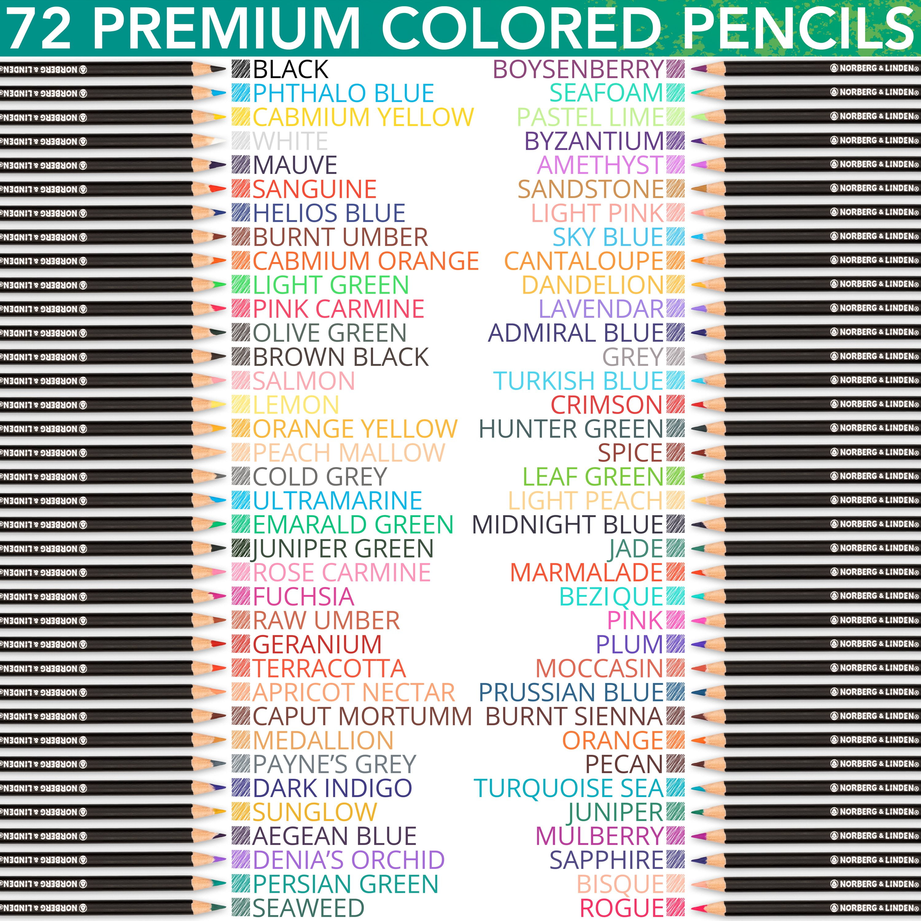 XXL 125 Colored Pencil Set - 120 Art Pencils, Drawing Paper Pad, 2 Era –  Norberg and Linden