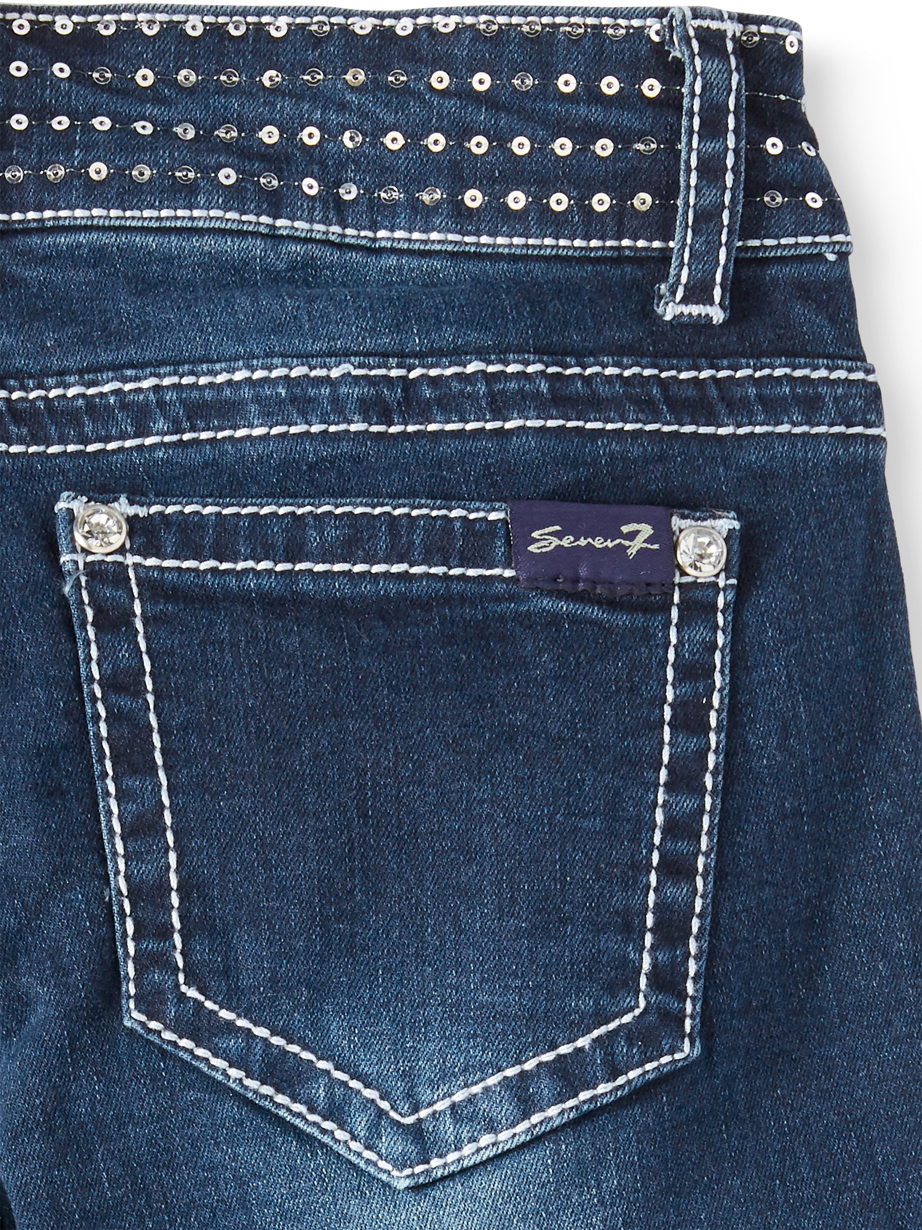 Seven7 Sequin Waist Boot Cut Jean (Big Girls) - image 2 of 3