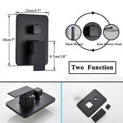 Black Colors Shower System Faucet 12 inch Rainfall Shower Head Hand Shower Tap