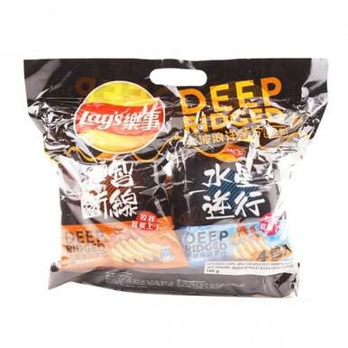 Lays Deep Ridged Combo Pack Spicy Chicken &Shrimp 4 Bags(160g)
