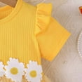 thumbnail image 4 of Cotton Dresses SIze Tutu Dresses for Toddler Girls Easter Dresses Birthday Party Princess Dress Sundress Trendy Spring Summmer Outfit Fashion Cothes #Yellow 2-3 Years, 4 of 6