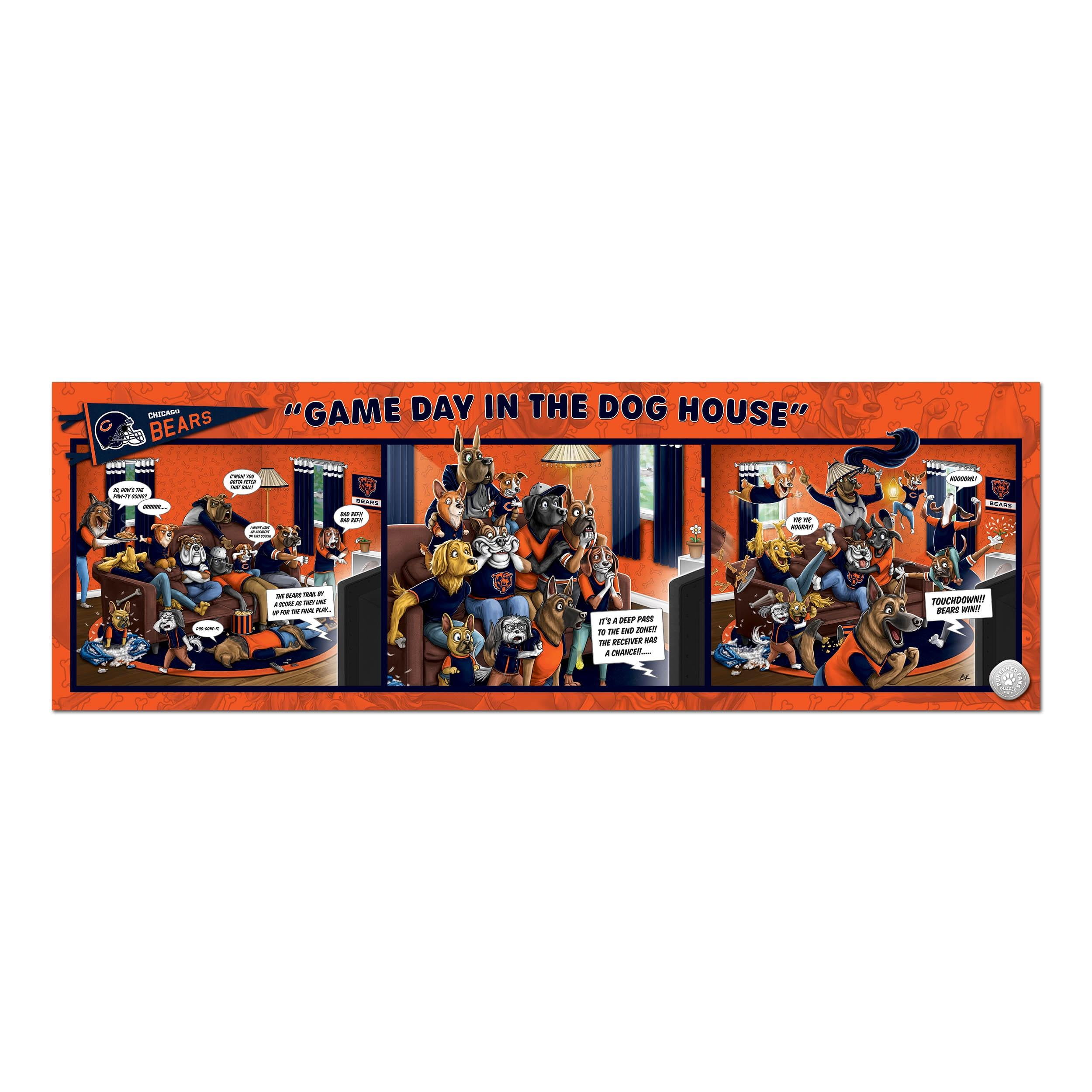 YouTheFan NFL Chicago Bears Purebred Fans Gameday in the Dog House 1000PC Puzzle