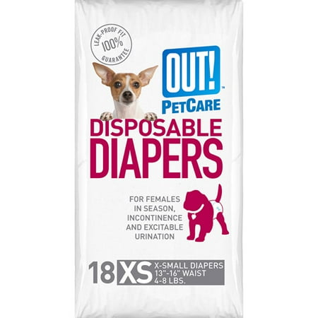 OUT! Disposable Fashion Diapers, XS, 18 Count