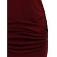 thumbnail image 4 of A2Y Women's Fitted Premium Fabric Side Ruched Sleeveless Top Fired Brick XL, 4 of 5