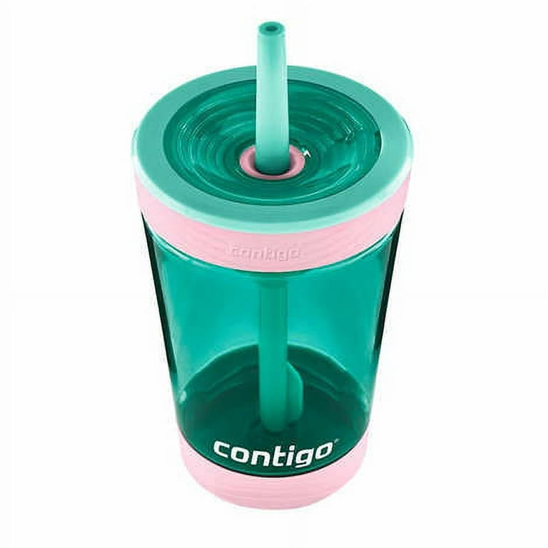  Contigo Spill-Proof Kids Plastic Tumbler, 3-Pack, Nautical,  Granny Smith And Vermillion, 14 fluid ounces : Baby