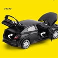 thumbnail image 4 of New 1:24 HONDA CIVIC TYPE-R Alloy Car Model Diecast Vehicles Metal Sports Car Model Sound and Light Collection Children Toy Gift, 4 of 6