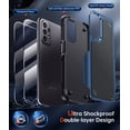 thumbnail image 3 of LEYI for Samsung Galaxy A13/ A32/ A23 5G 4G Case, Samsung A04S Case with 2 Pack Tempered Glass Screen Protectors, Heavy Duty Hard PC Textured Back Case for Samsung A13 5G 4G/ A32/ A23/ A04S, Blue, 3 of 7