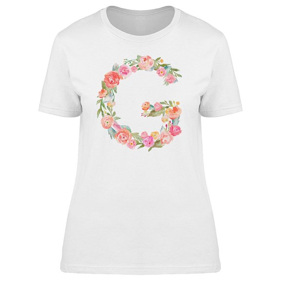 The Letter G With Flowers Tee Women's -Image by Shutterstock