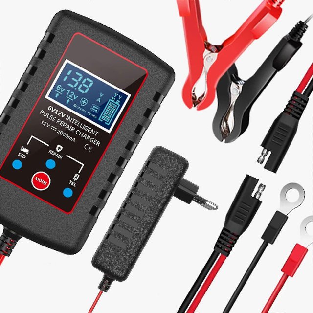 compatible Car Battery Charger 6V and 12V Smart Fully Automatic Battery Charger Maintainer, Trickle Charger_Perfect Gift