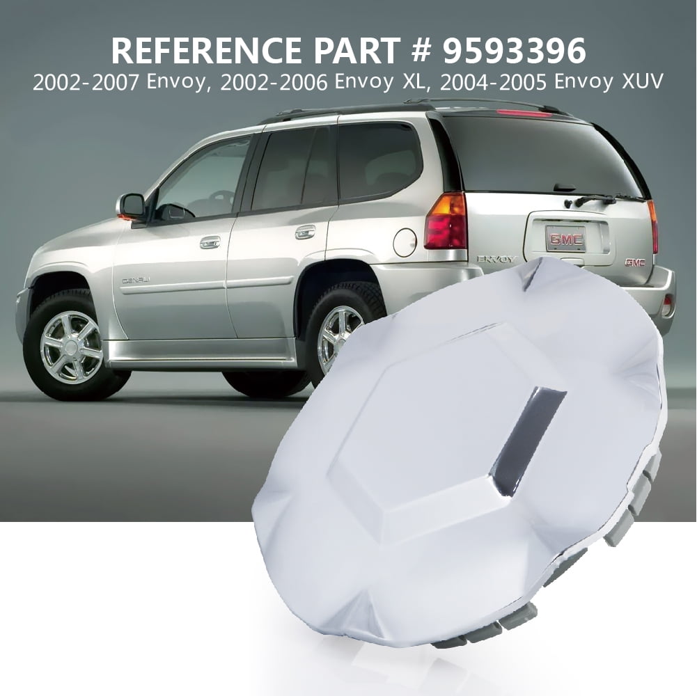New 2002-07 GMC ENVOY XL XUV N80 Wheel Center Hub Caps Chrome 17" Wheel 6 Spoke