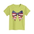 thumbnail image 4 of T-shirt à Manches Courtes et Col Rond Imprimé pour la Fête de l'Indépendance pour Enfants, Mélange Doux Coton-Polyester, Tissu Respirant, Coupe Décontractée, pour Garçons et Filles de 3 à 15 Ans, Lavable à la Machine, 4 of 4