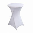 thumbnail image 1 of Stretch Spandex Table Cover for 60cm-110cm Bistro Tables, White Cocktail Decorative Cover for Standing Events and Parties, 1 of 3