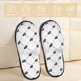 thumbnail image 2 of Fotbe Black Rabbit Pantuflas Peludas para Mujer con Estampado, Zapatillas de Peluche, Zapatos de Invierno para Casa, Uso Interior y Exterior-Medium, 2 of 8