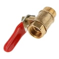 thumbnail image 2 of Válvula de drenaje de 1/4 Rosca Válvula de bola de latón Puerto completo 12 mm Manija de palanca roja Baoblaze Válvula de bola de agua 12mm Rojo, 2 of 7