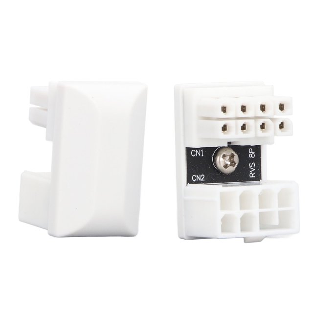 GPU U Turn Power Adapter, GPU U Turn 180 Degree Angle Power Adapter Standard Type and Reverse Type 2Pcs 8 Pin for Desktop Graphics Card