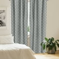 thumbnail image 3 of Ambesonne Floral Window Curtains, Abstract Ornament Tile, Each 28" W x 84" L, Dark Blue Pale Mustard, 3 of 5