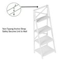 thumbnail image 3 of Lavish Home 4-Tier Freestanding Ladder Bookshelf with X-Back Frame, White, 3 of 8