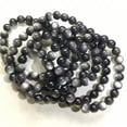 thumbnail image 3 of HOOUN Double Silver Eye Natural Obsidian Bracelet Birthday Gift-14MM, 3 of 5