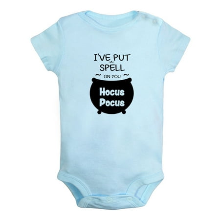 

I ve Put a Spell On You Hocus Pocus Funny Rompers For Babies Newborn Baby Unisex Bodysuits Infant Jumpsuits Toddler 0-24 Months Kids One-Piece Oufits (Blue 0-6 Months)