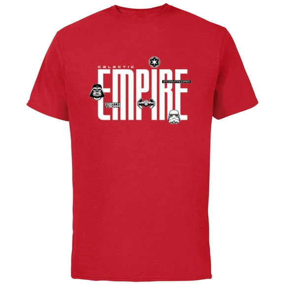 Star Wars Galactic Empire Darth Vader Stormtrooper Dark Side - Short Sleeve Cotton T-Shirt for Adults - Customized-Red