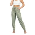 thumbnail image 2 of Doublju Women's Elastic Waist Fashion Jogger Pants (Plus Size Available), 2 of 4