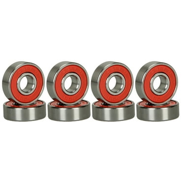 8 Skateboard Longboard Bearings PRECISION ABEC 9 RED SHIELD