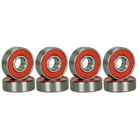 8 Skateboard Longboard Bearings PRECISION ABEC 9 RED SHIELD