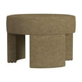 thumbnail image 6 of HomePop Sophia Round Upholstered Ottoman, Mocha Velvet, 6 of 10