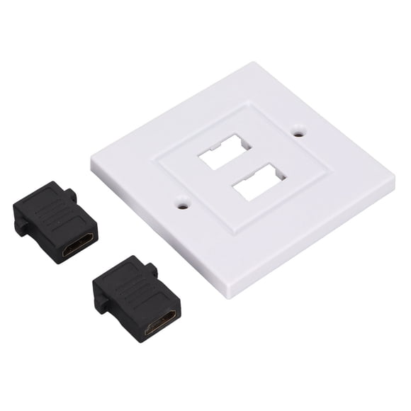 Acoplador de extensión de interfaz multimedia HD, 2 puertos HD Multimedia Interfaz multimedia HD Puerto de placa de pared Interfaz multimedia HD Placa de pared confiable y duradera