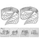 thumbnail image 2 of 2pcs Curtain Buckles Punch Free Curtain Clamps Alloy Hollow Leaf Curtain Buckles, 2 of 2