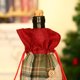 thumbnail image 4 of Lindos suéteres de botella de vino para decoraciones navideñas Bolsa de regalo con cordón Bolsa de vino de Navidad para botellas de vino Regalos Decoraciones de mesa de fiesta de Navidad kaili Sencillez, 4 of 5