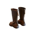 thumbnail image 3 of Frontwalk Girls Knee High Boots Tall Riding Boot Back Zip Booties Dress Casual Winter Shoes Kids Anti-Slip Bootie Brown 13little kids, 3 of 9