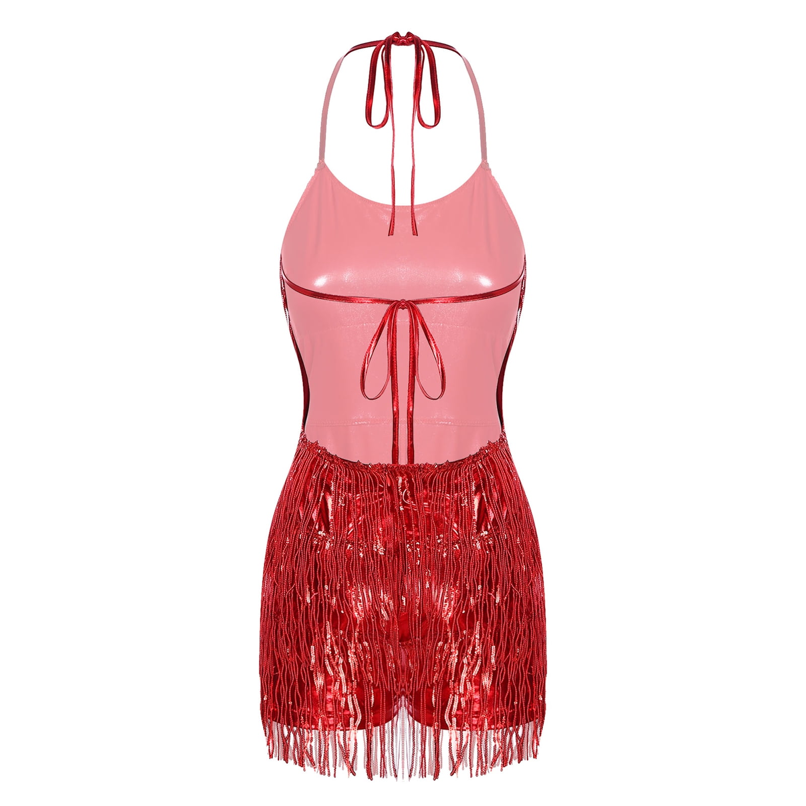 pretty little thing red tassel dress Chic Fringe Knit Dress for Stylish Night Out