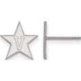 thumbnail image 1 of 10K White Gold 10Kw Logoart Vanderbilt University Small Post Earrings (12 X 12) Made In United States 1w004vau, 1 of 5