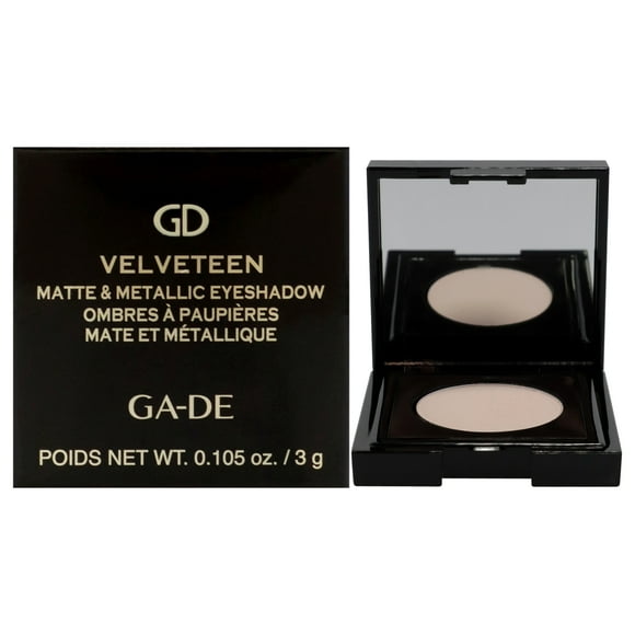 Sombra de ojos Velveteen mate y metálica 235 Fresh Nude GA-DE para mujeres 0,105 oz
