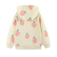 thumbnail image 3 of Tiijoy Toddler Girls Zip Up Hoodie Fruit Print Casual Jacket Soft Knit Outerwear, Sizes 2-3T, 3 of 5