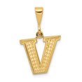 thumbnail image 1 of Initiale en Or Jaune 14K Charme en V, 1 of 2