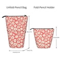 thumbnail image 2 of Lsque Beige Flowers Pattern Telescopic Pencil Bag Pen Holder Stationery Case, Stand-up Retractable Transformer Bag Organizer, 2 of 6